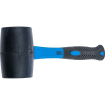 Maillet caoutchouc | manche en fibres de verre | tête noire | Ø 60 mm | 500 g