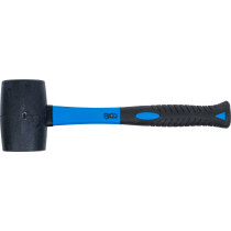 Maillet caoutchouc | manche en fibres de verre | tête noire | Ø 60 mm | 500 g
