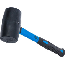 Maillet caoutchouc | manche en fibres de verre | tête noire | Ø 65 mm | 720 g