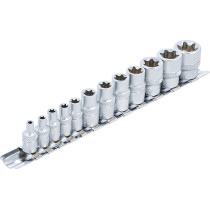 Jeu de Douilles | 6,3 mm (1/4") + 10 mm (3/8") | E4 - E20 | 12 pièces