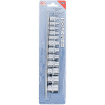 Jeu de Douilles | 6,3 mm (1/4") + 10 mm (3/8") | E4 - E20 | 12 pièces