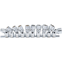 Jeux de douilles articulées | 10 mm (3/8") | 10 - 19 mm | 10 pièces