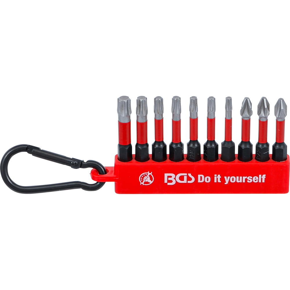 Jeu d'embouts de torsion | entraînement six pans mâle 6,3 mm (1/4") | 50 mm | 10 pcs.