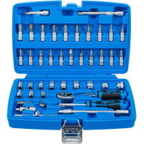 Coffret de douilles | 6,3 mm (1/4") | en pouces | 46 pièces