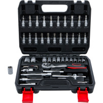 Coffret de douilles | 6,3 mm (1/4") | 46 pièces
