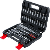 Coffret de douilles | 6,3 mm (1/4") | 46 pièces