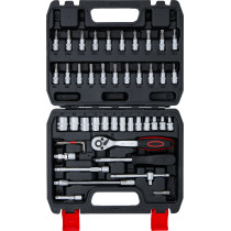 Coffret de douilles | 6,3 mm (1/4") | 46 pièces