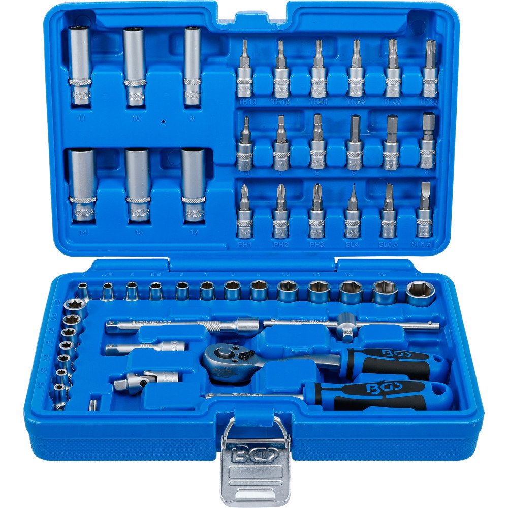 Coffret de douilles | 6,3 mm (1/4") | 53 pièces