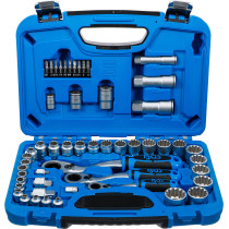 Coffret de douilles avec cliquet traversant | Gear Lock | 4,5 à 25 mm | 52 pièces
