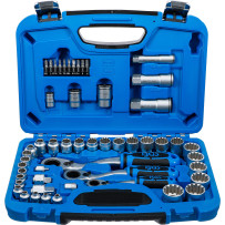 Coffret de douilles avec cliquet traversant | Gear Lock | 4,5 à 25 mm | 52 pièces