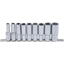 Jeu de douilles, six pans, longues | 12,5 mm (1/2") | 10 - 24 mm | 9 pièces