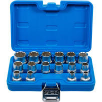 Jeu de Douilles, douze pans | 12,5 mm (1/2") | 8 - 24 mm | 16 pièces