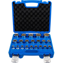 Jeu de Douilles, douze pans | 12,5 mm (1/2") | 8 - 36 mm | 21 pièces