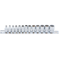 Jeu de Douilles, douze pans | 6,3 mm (1/4") | 4 - 14 mm | 13 pièces
