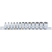 Jeu de Douilles, douze pans | 6,3 mm (1/4") | 4 - 14 mm | 13 pièces