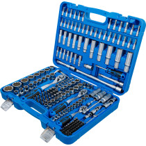Coffret de Douilles douze pans | 6,3 mm (1/4") / 10 mm (3/8") / 12,5 mm (1/2") | 192 pièces