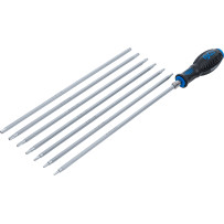 Jeu de tournevis avec lames échangeables | Profil T (pour Torx) / profil TS (pour Torx Plus) | 8 pièces