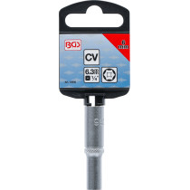 Douille pour clé, six pans, longue | 6,3 mm (1/4") | 6 mm