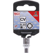 Douille pour clé, Super Lock | 6,3 mm (1/4") | 4 mm