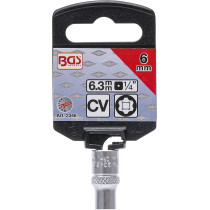 Douille pour clé, Super Lock | 6,3 mm (1/4") | 6 mm