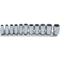 Jeu de Douilles, six pans | 6,3 mm (1/4") | en pouces | 11 pièces