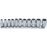 Jeu de Douilles, six pans | 6,3 mm (1/4") | en pouces | 11 pièces