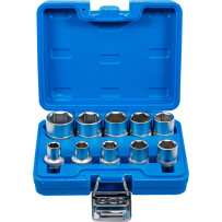 Jeu de Douilles, six pans | 12,5 mm (1/2") | en pouces | 10 pièces