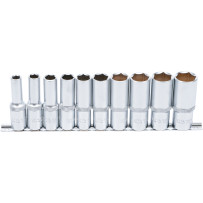 Jeu de douilles, six pans, longues | 12,5 mm (1/2") | en pouce | 10 pièces
