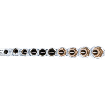 Jeu de douilles, six pans, longues | 12,5 mm (1/2") | en pouce | 10 pièces