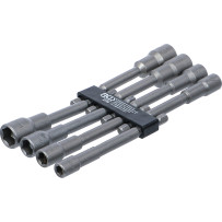 Jeu de douilles à choc | six pans | extra longues | 6,3 mm (1/4") | pour perceuses | 6 - 13 mm | 8 pièces