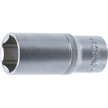 Douille pour clé, six pans, longue | 12,5 mm (1/2") | 24 mm