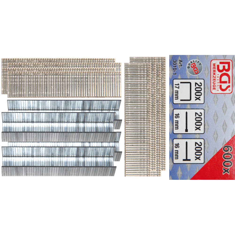 Assortiment agrafes, boulons et clous | 600 pièces