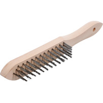 Brosse à main avec manche | fil d'acier | 5 rangées | 300 mm