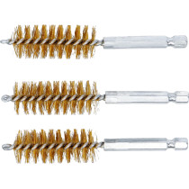 Brosse en laiton | 18 mm | 6,3 mm (1/4") | 3 pièces