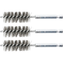 Brosse en acier | 18 mm | 6,3 mm (1/4") | 3 pièces