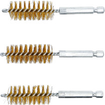 Brosse en laiton | 19 mm | 6,3 mm (1/4") | 3 pièces