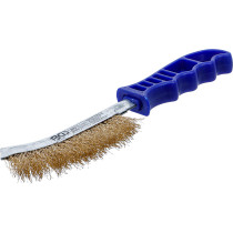 Brosse en fil d’acier | laitonnée | 260 mm