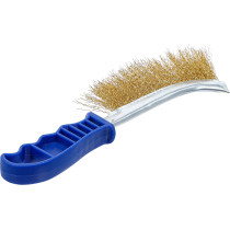 Brosse en fil d’acier | laitonnée | 260 mm
