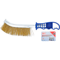 Brosse en fil d’acier | laitonnée | 260 mm