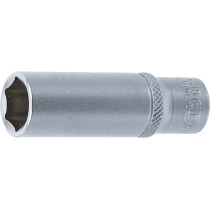 Douille pour clé, six pans, longue | 6,3 mm (1/4") | 7/16"