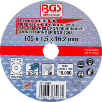 Disque à couper pour art. 3268 | Ø 105 x 1,5 x 16,2 mm