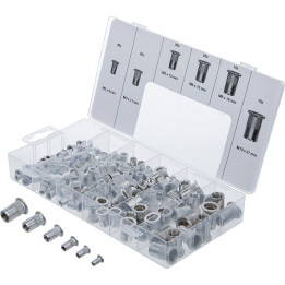 Assortiment d’écrous rivets | aluminium | 150 pièces