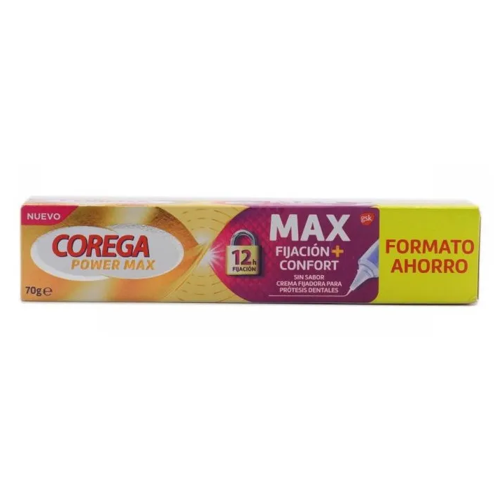 Corega Power Max Crema Fijadora Prótesis Dentales 70g