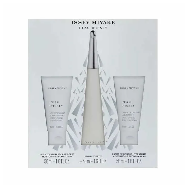 Issey Miyake L'Eau D'Issey Eau De Toilette Spray 50ml Set 3 Artikel