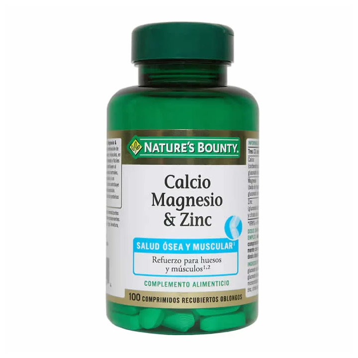 Nature's Bounty Calcium Magnesium & Zinc 100 Tablets