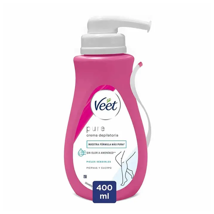 Veet Pure Ducha Crema Depilatoria Piel Sensible 400ml