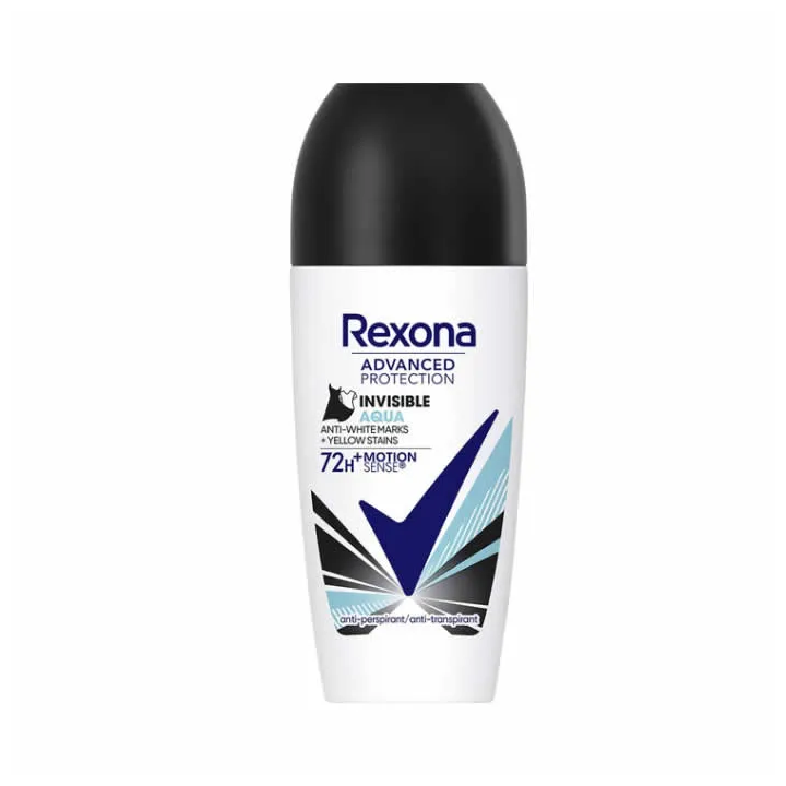 Rexona Deodorant Roll On Advanced Protection Invisible Aqua 72h 50ml