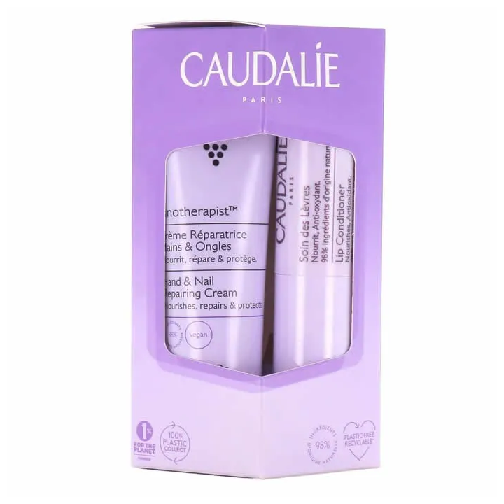Caudalie Vinotherapist Hand and Nail Repair Cream 30 ml + Lip Care 4.5 g