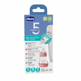Chicco Perfect Baby Bottle 0M+ Silicone Rosa 150ml