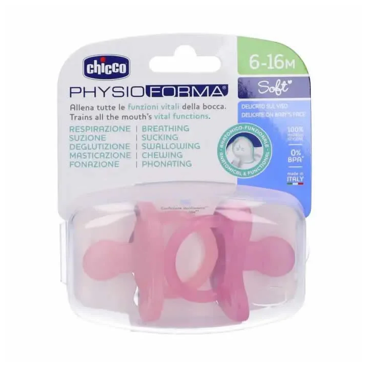 Chicco PhysioForma Soft Pacifiers Pink 6-16M